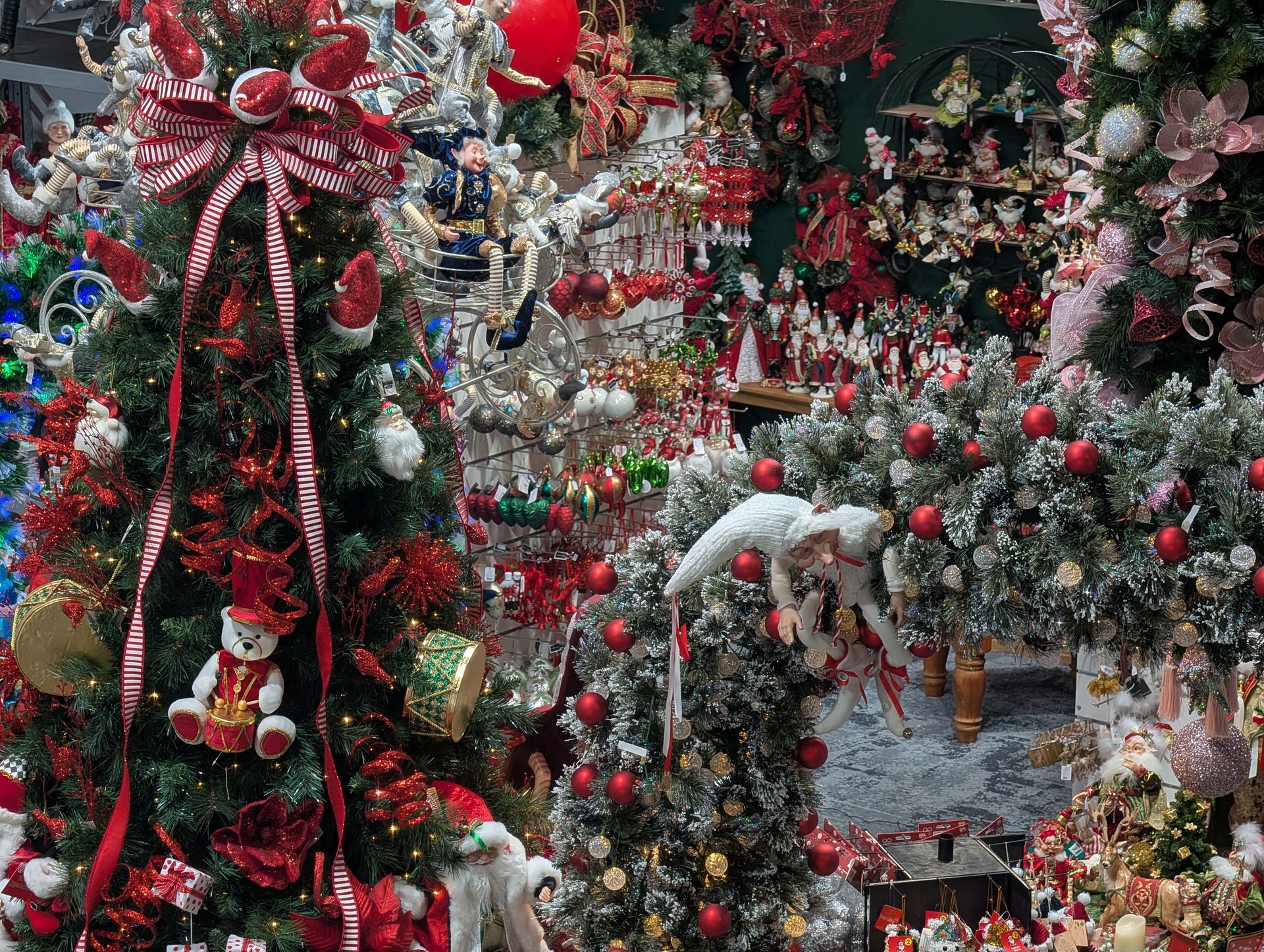 A Festive Holiday Display Packed with Red, Silver, and Green Ornaments — Jingle Bell Christmas In Casino, NSW