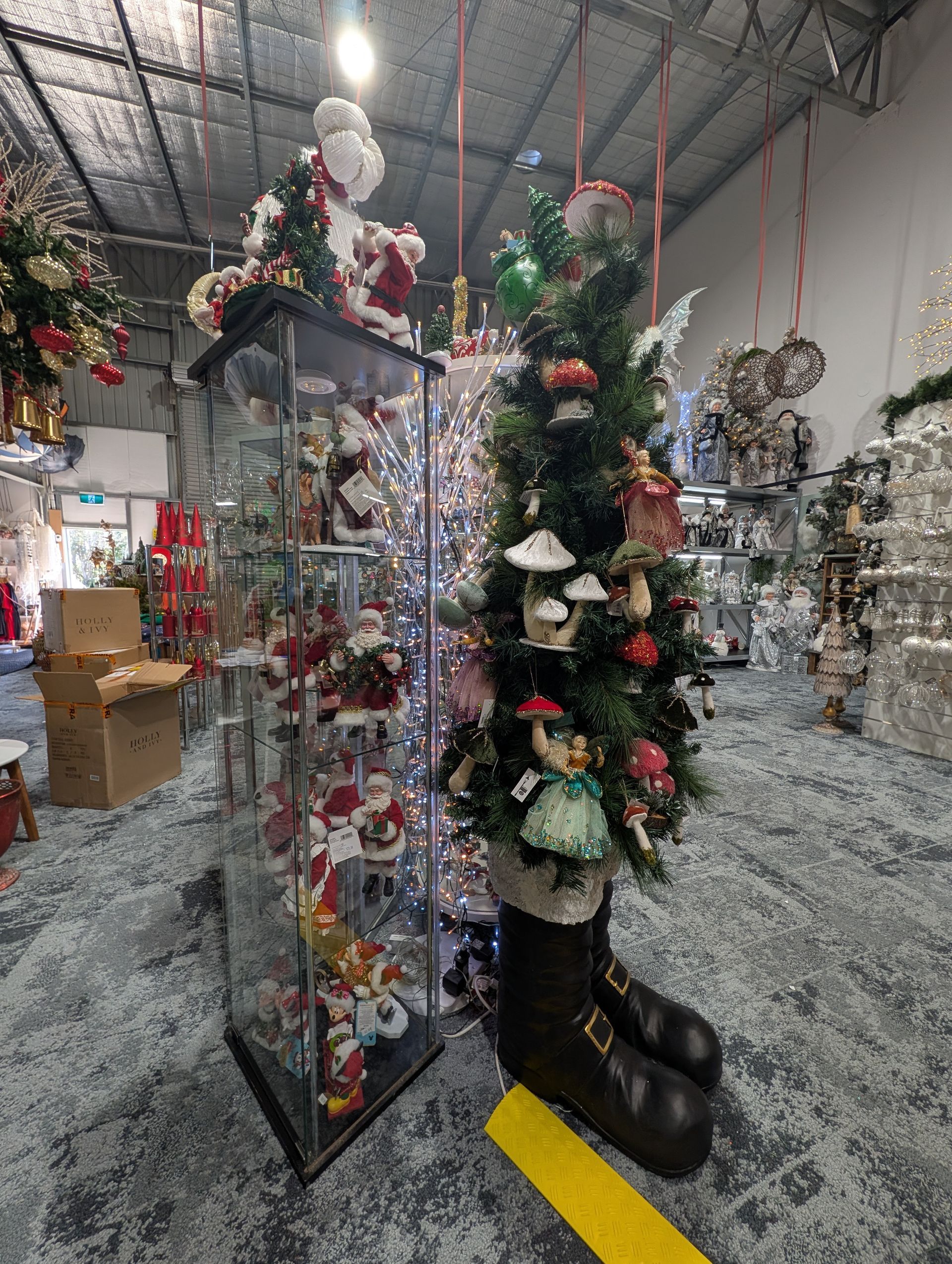 Holiday Decor Display with Wreaths, Garlands — Jingle Bell Christmas In Casino, NSW
