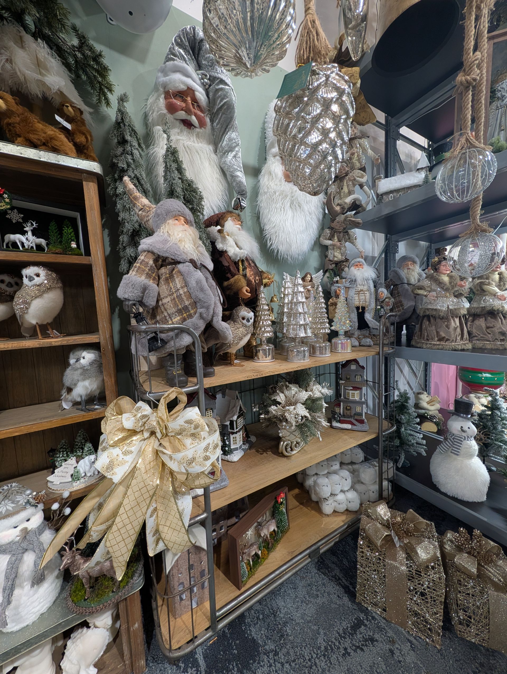 Holiday Decor Display with Frosted Gnome Figures — Jingle Bell Christmas In Casino, NSW