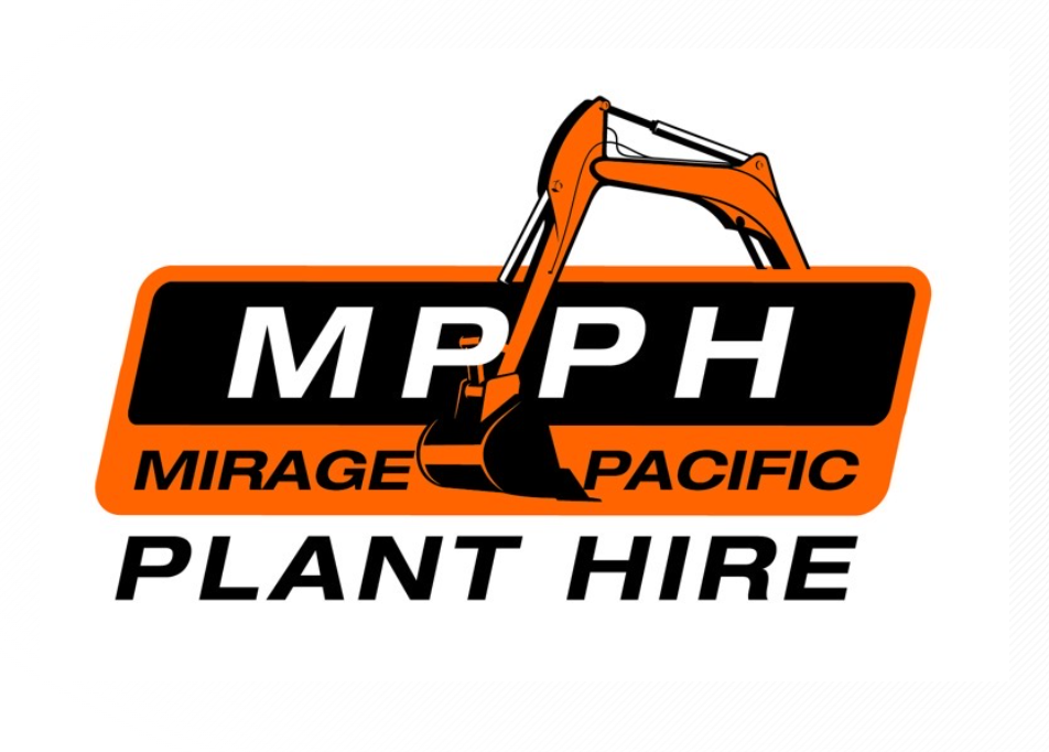 A logo for mrph mirage pacific plant hire