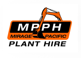 A logo for mrph mirage pacific plant hire