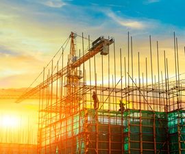 Construction with Crane 