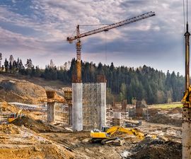 Construction with Crane 
