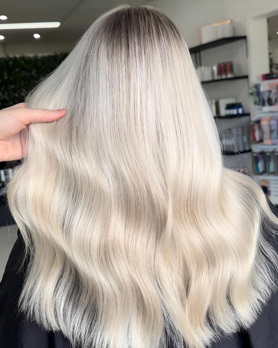 A Woman With Long Blonde Hair — Beautique Hair Lounge & Beauty Bar In Charters Towers, QLD