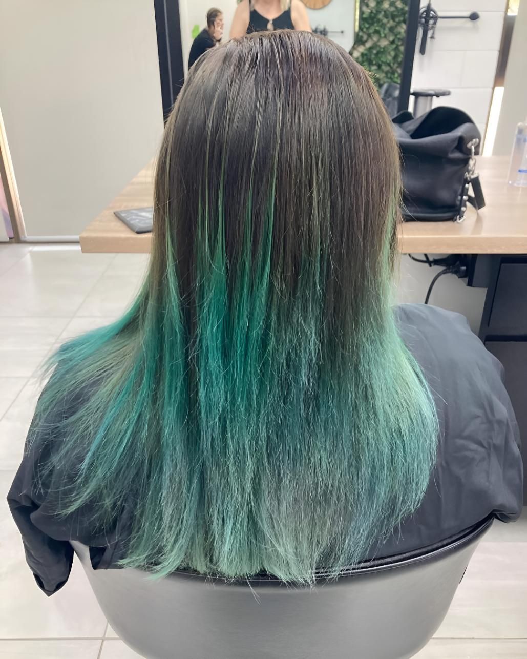 A Woman With Green Hair — Beautique Hair Lounge & Beauty Bar In Charters Towers, QLD