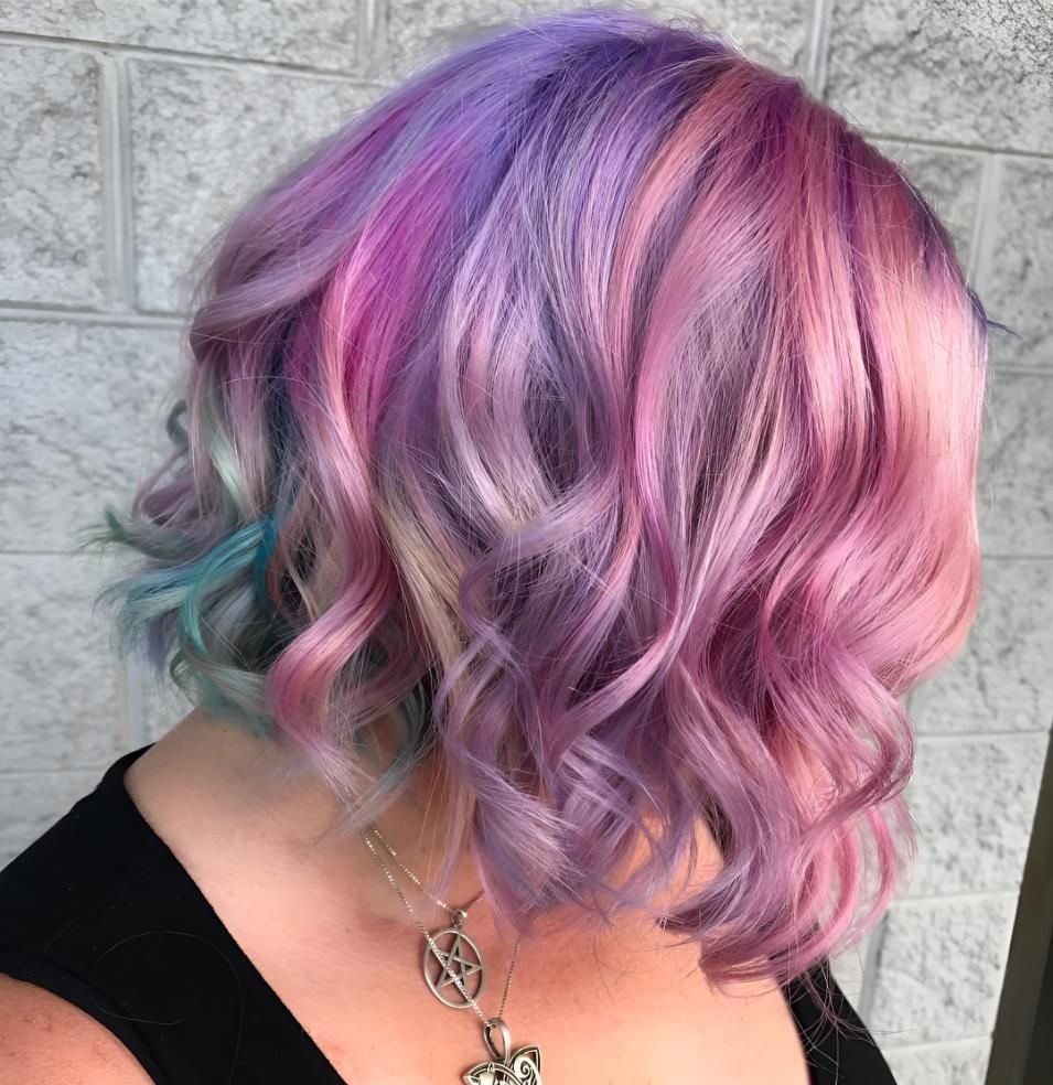 A Woman With Purple And Pink Hair — Beautique Hair Lounge & Beauty Bar In Condon, QLD
