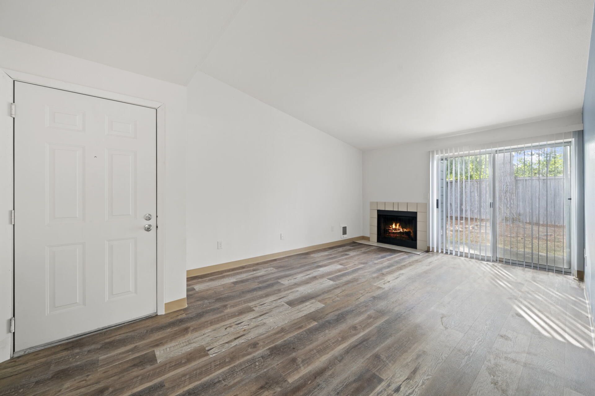 Living room with fireplace