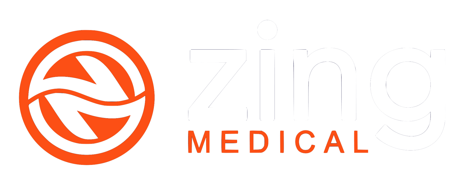 A logo for a company called zing medical