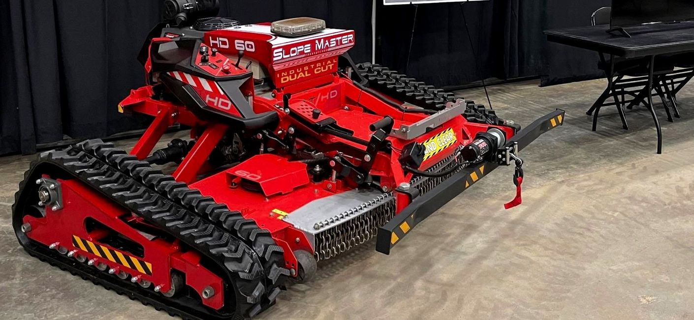 Slope Master Industrial Dual Cut remote-controlled lawn mower