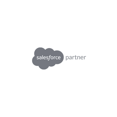 A salesforce partner logo on a white background.