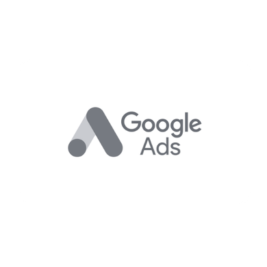 A google ads logo on a white background.