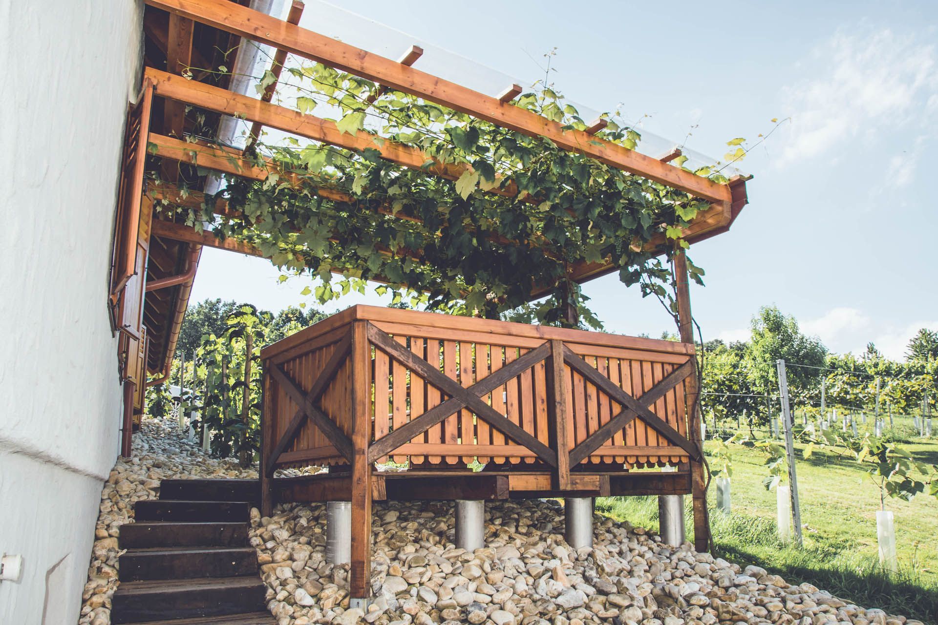 Buschenschank Weinberge Terrasse Pergola