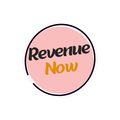A pink circle with the words `` revenue now '' written inside of it.