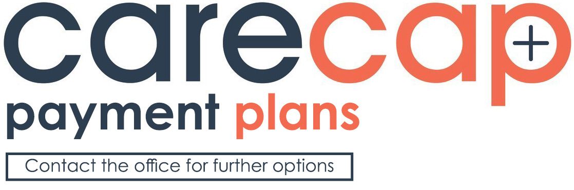 Carecap payment plans logo with orange