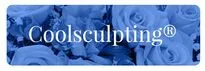 Coolsculpting® logo on a blue floral background.