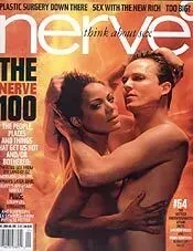 Magazine cover: A couple embraces. Text reads 