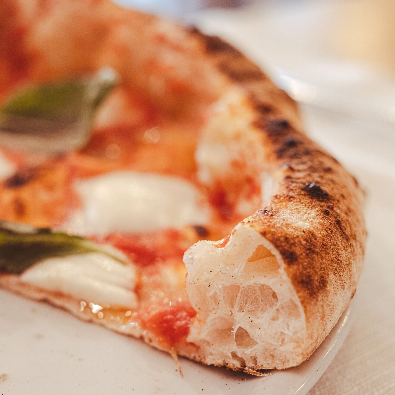 pizza con mozzarella di bufala