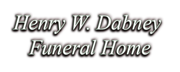 The text "Henry W. Dabney Funeral Home" written in a stylized black font on a white background.