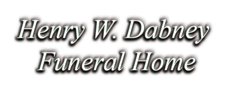 The text "Henry W. Dabney Funeral Home" written in a stylized black font on a white background.