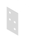 Light gray tilted panel with four small white square cutouts
