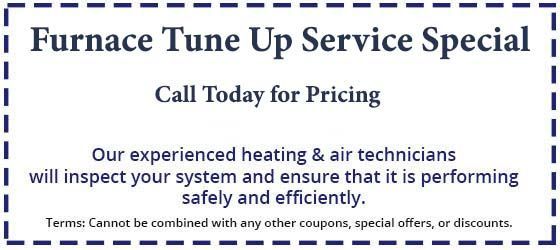 A coupon for a furnace tune up service special