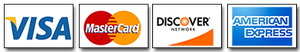 A visa mastercard discover and american express logo