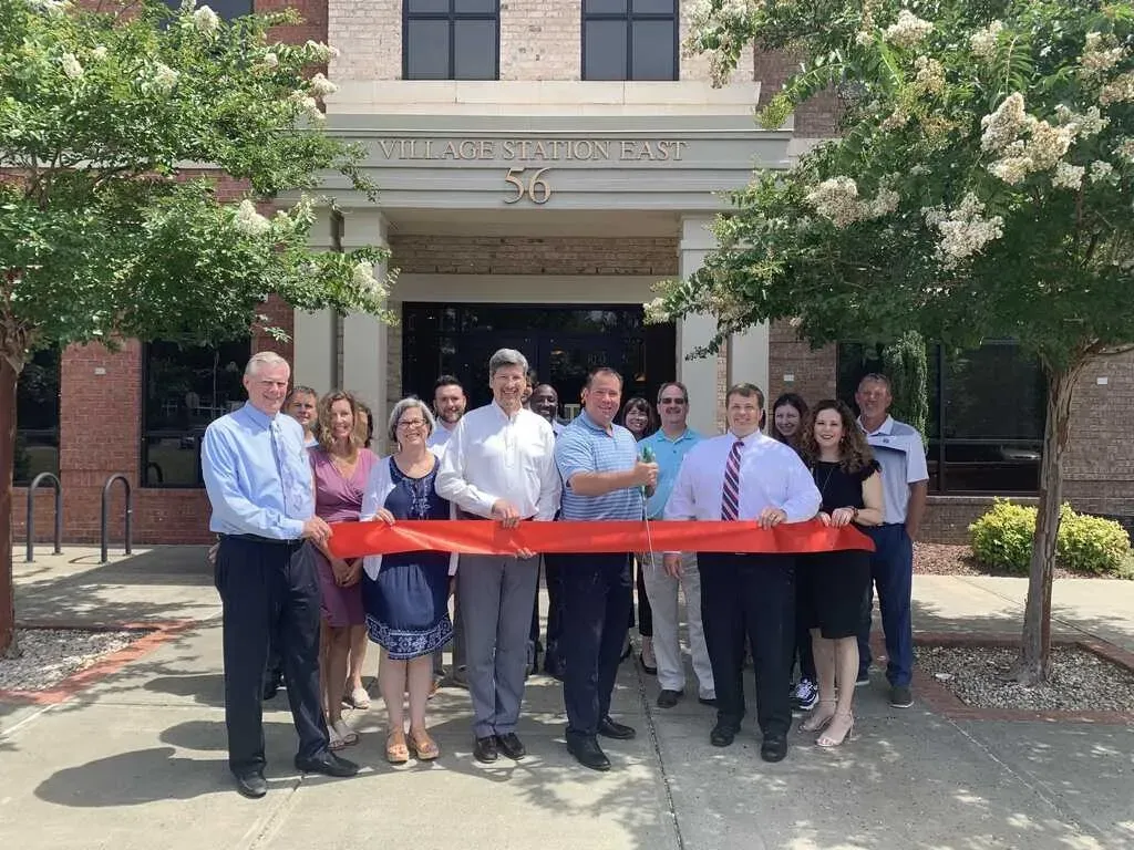 A team of financial advisors from BSG Advisers at the ribbon-cutting ceremony for their Wake County office at 56 Hunter Street in Apex, NC. A team of financial advisors from BSG Advisers at the ribbon-cutting ceremony for their Wake County office at 56 Hunter Street in Apex, NC.