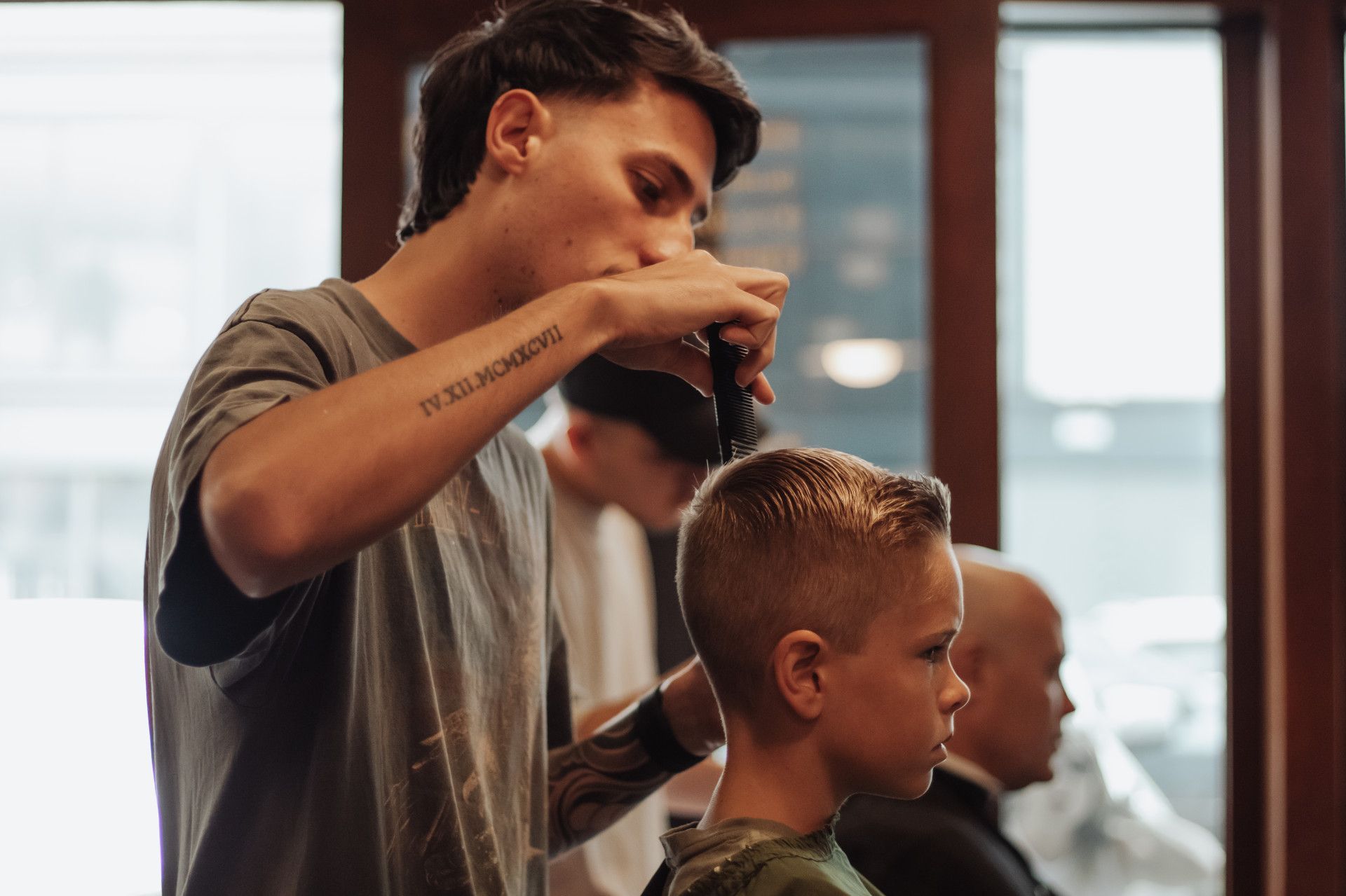 Barber Cutting Little Boys Hair — Barber Bros & Co - Southport in Isle of Capri, QLD