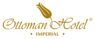Logo of Ottoman Hotel Imperial, gold text and tulip icon.