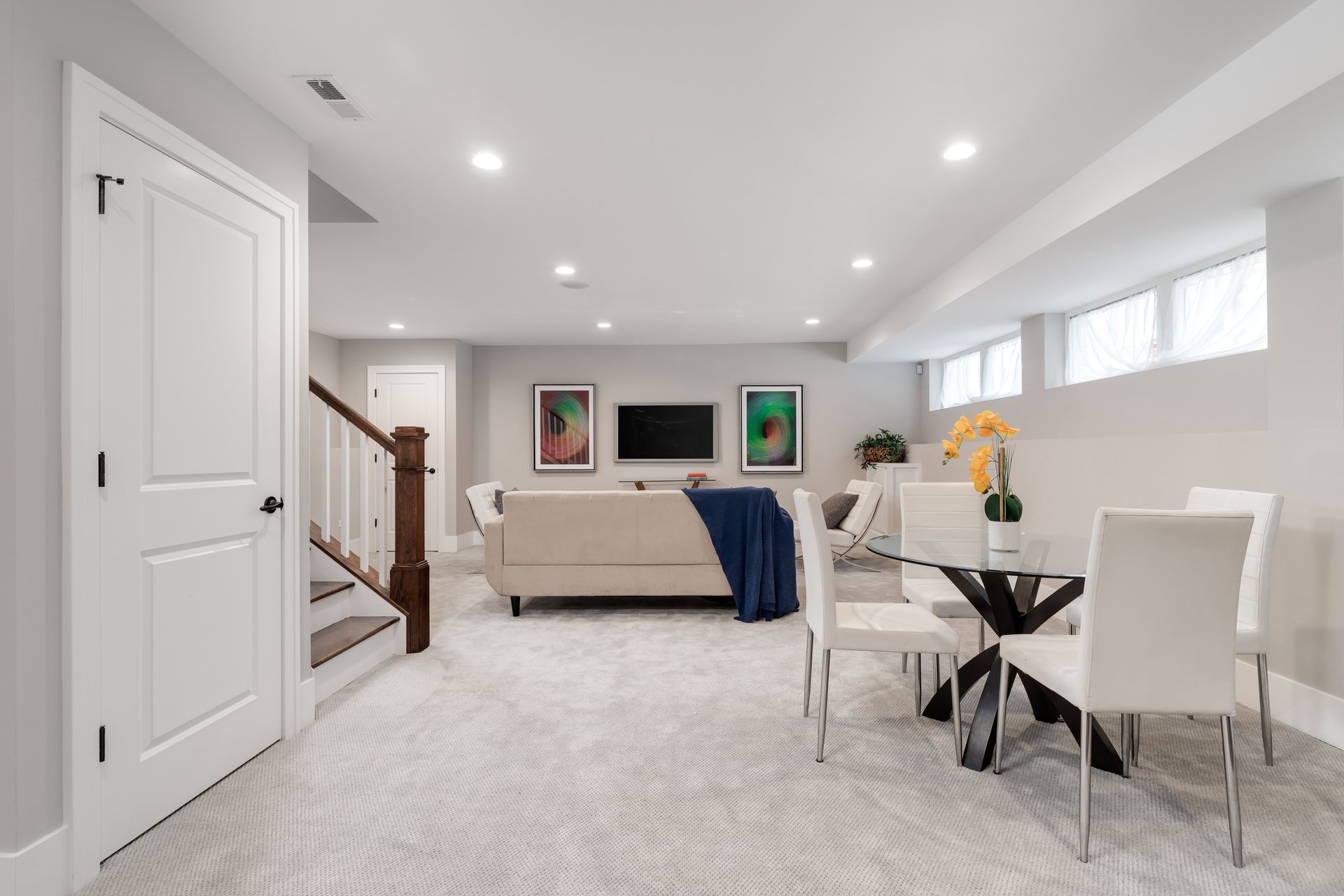 modern basement