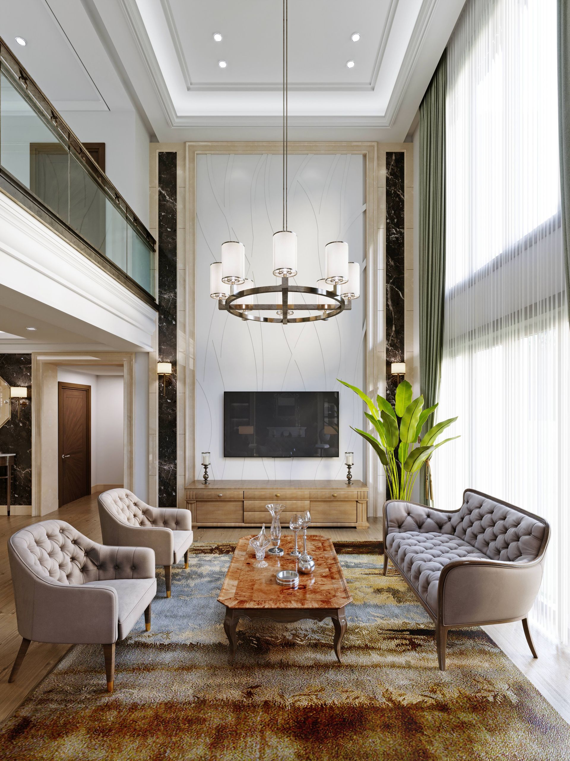 tv area with a luxurious seating furniture