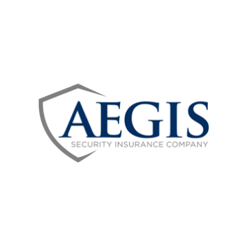 AEGIS Security Insurance Company logo in blue and gray with shield icon