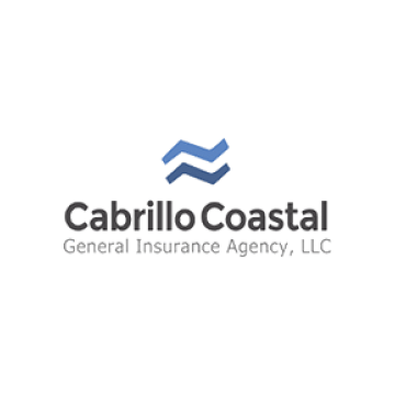 Cabrillo Coastal General Insurance Agency, LLC logo with blue wave icon and gray text