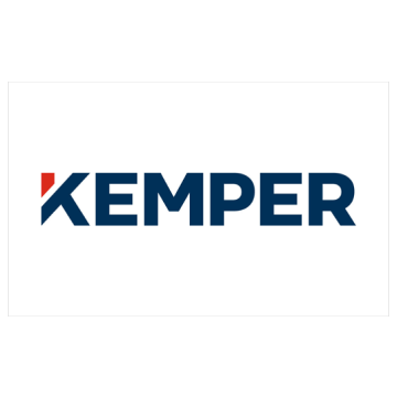 KEMPER logo in dark blue and red on a white background