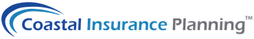 Logo for Coastal Insurance Planning featuring blue text and a stylized blue wave icon on the left.