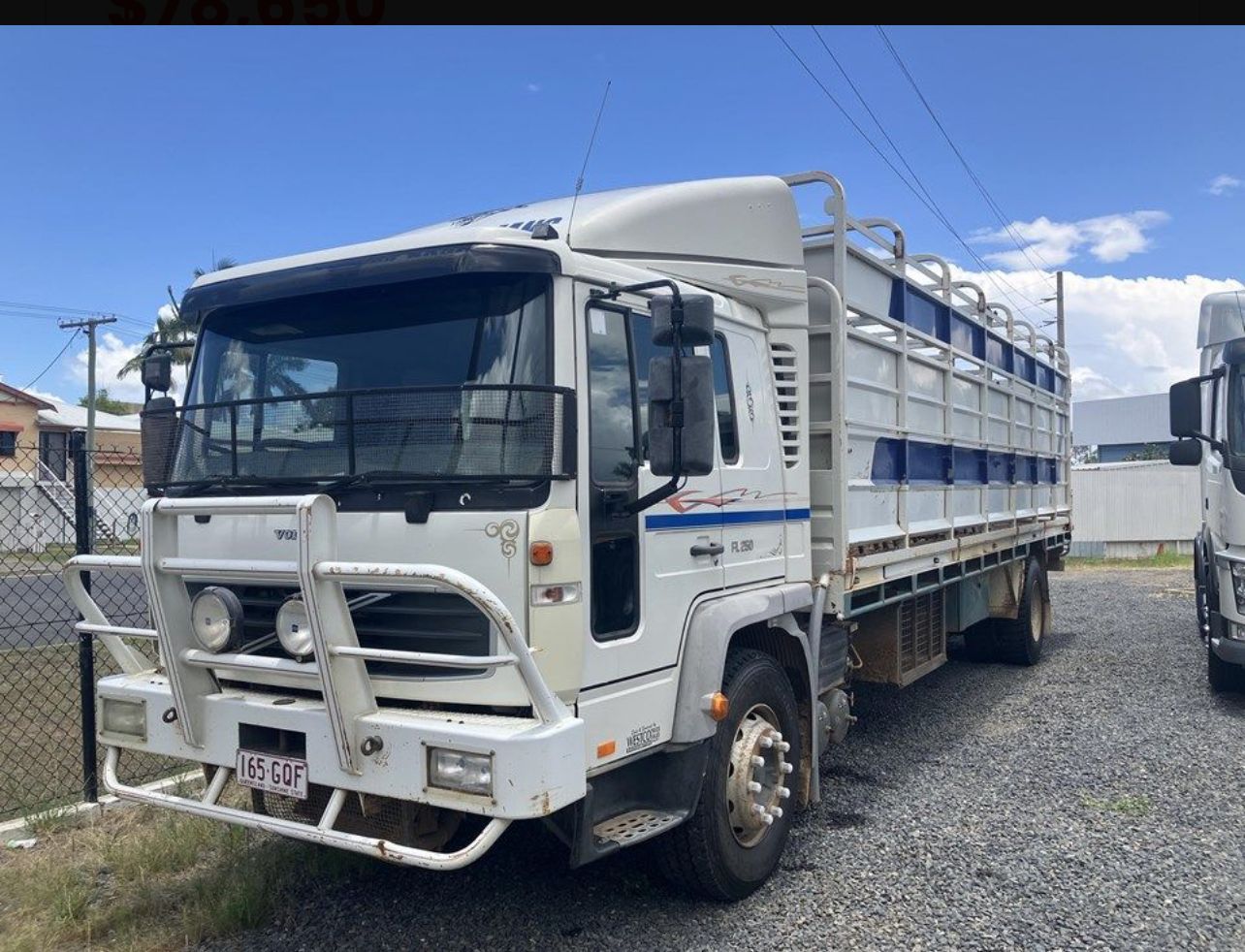White & Blue Truck Parked— Paint & Decor in Mount Isa City, QLD