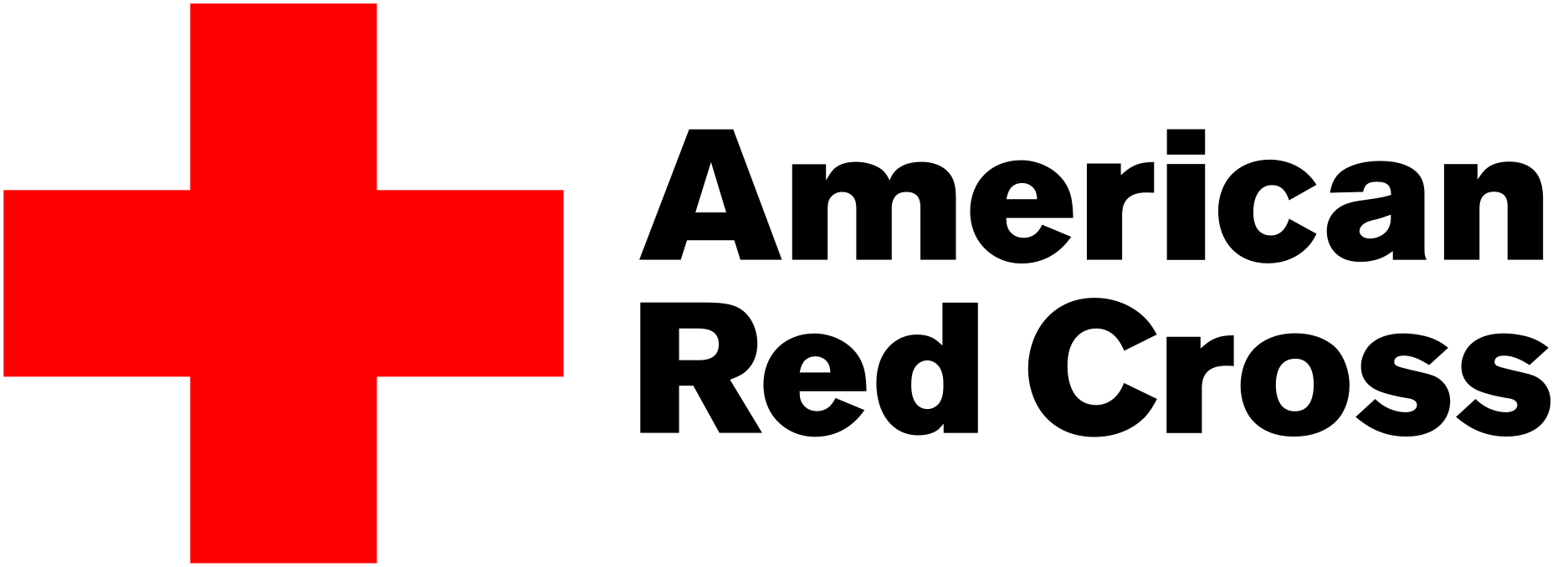 The American Red Cross logo featuring a bold red cross next to the black text