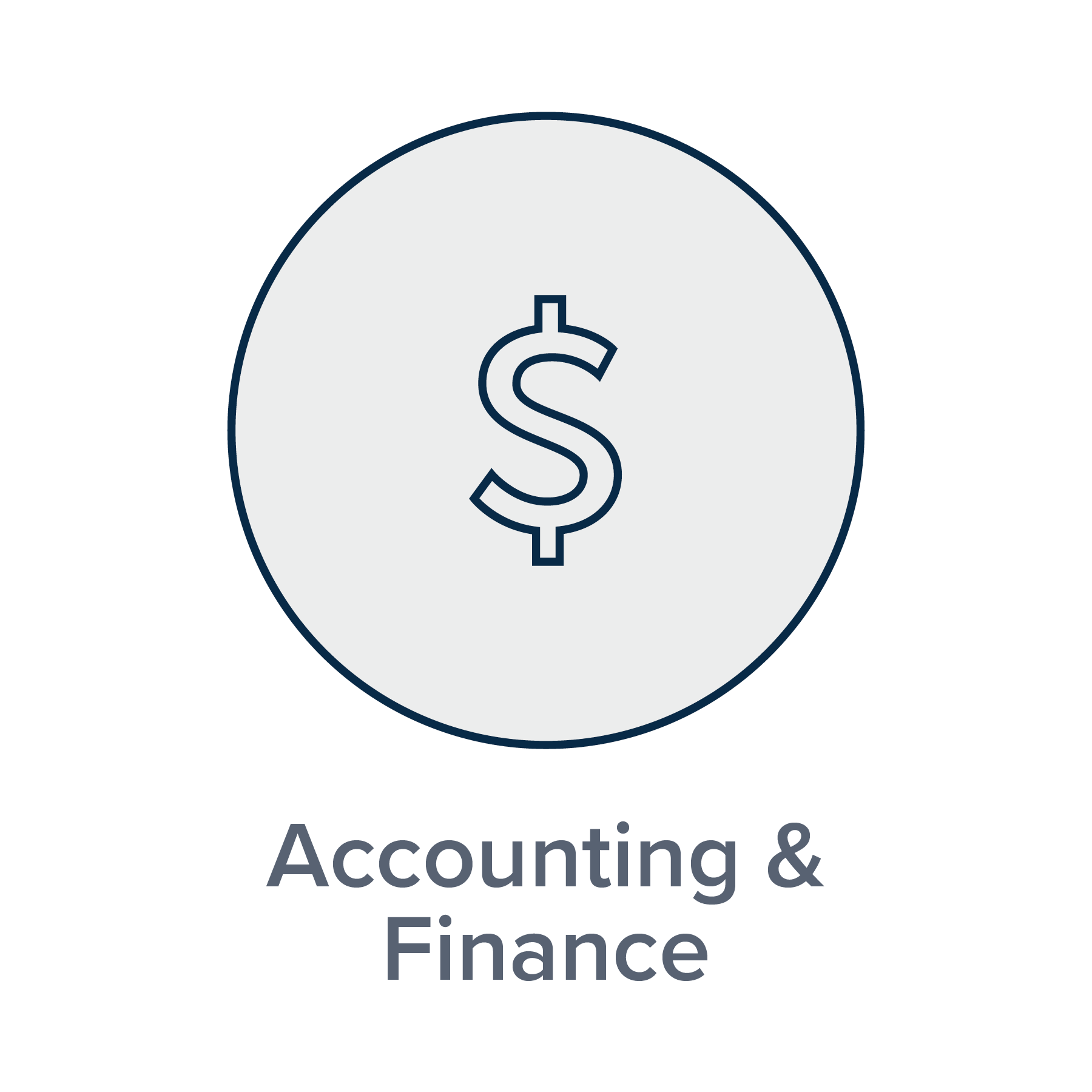 A dollar sign icon inside a light gray circle, with the text 