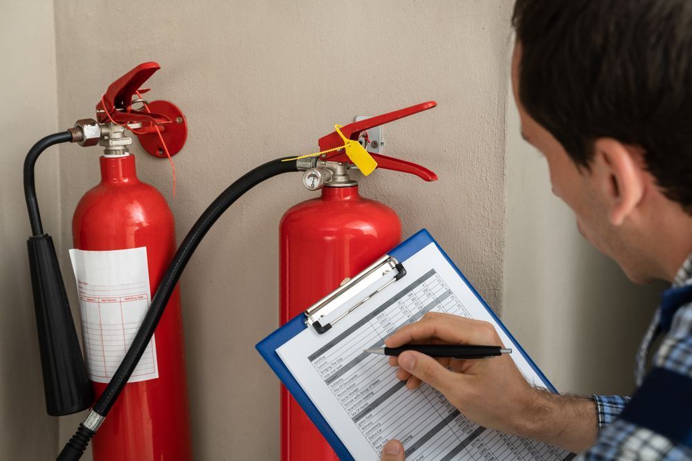 Inspecting Building Fire Extinguisher — Fire Safety in Fyshwick, ACT