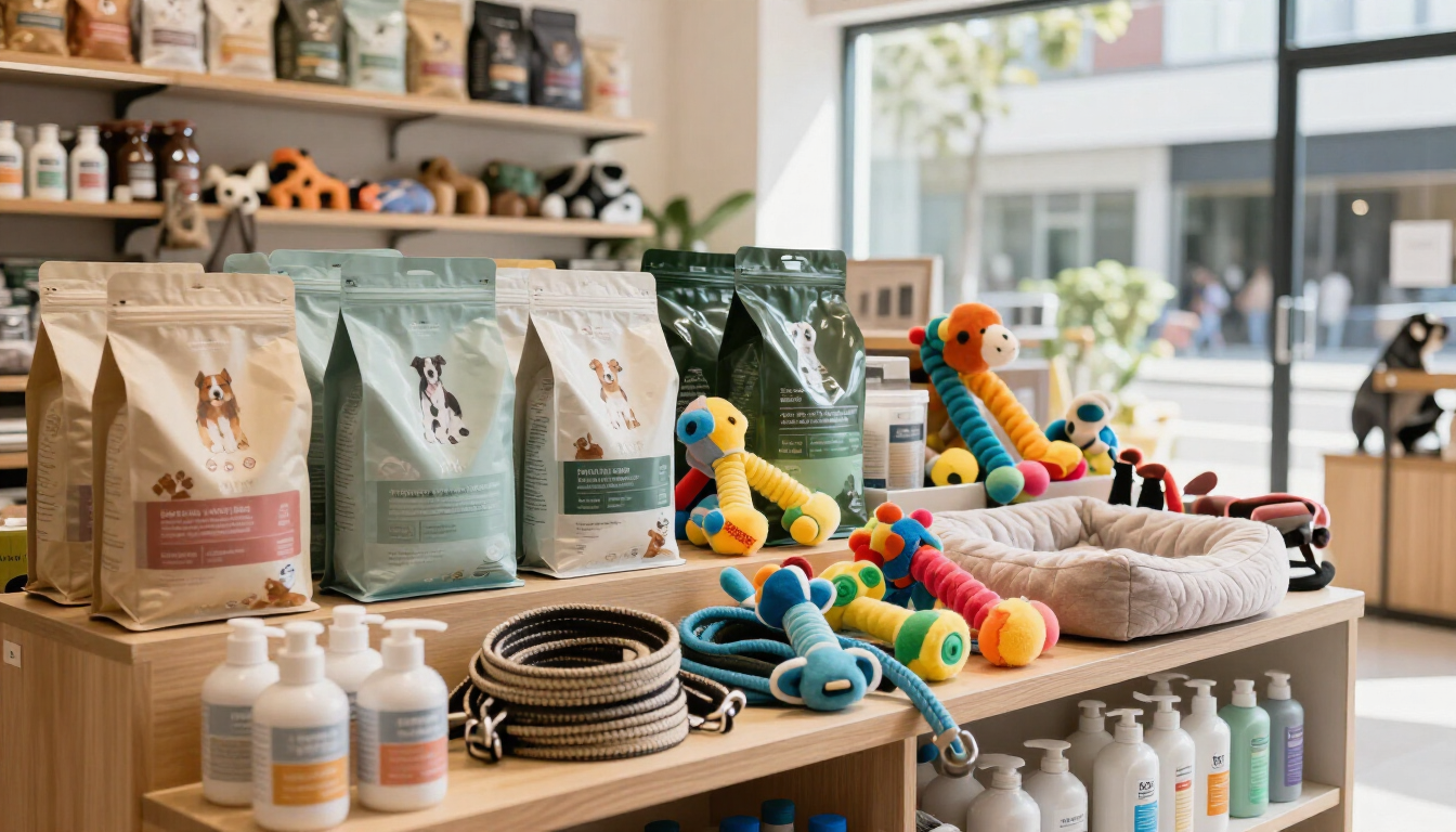 Accesorios, juguetes y alimentos para perros y gatos
