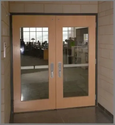 wood doors with glass