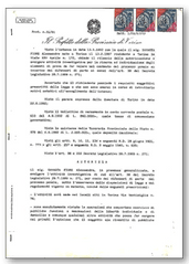 Licenza ai sensi degli art 134 e seguenti T.U.L.P.S Separazione e Divorzio sezione dedicata