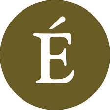 White É on an olive-green circle logo.