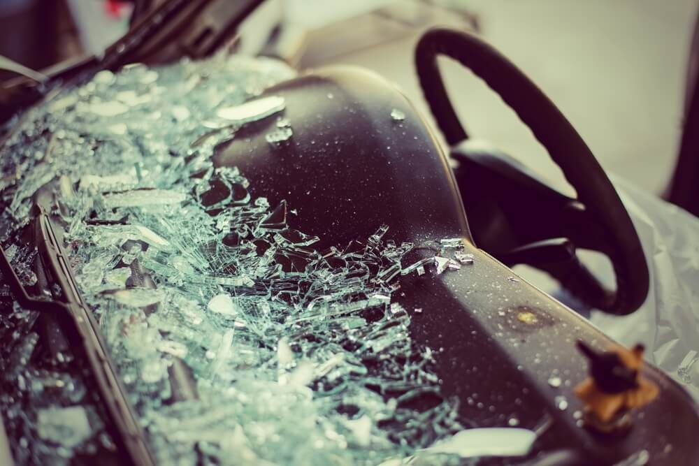 Auto Accident Broken Windshield — Shepparton Radiators & Windscreens in Shepparton, VIC