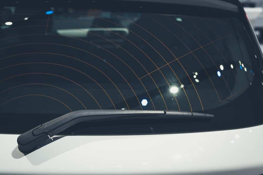 A Close Up of a Car Windshield With a Wiper Blade — Shepparton Radiators & Windscreens in Cobram, VIC
