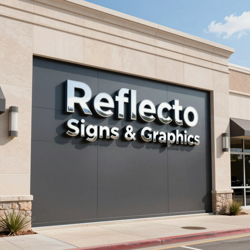 A storefront sign for 
