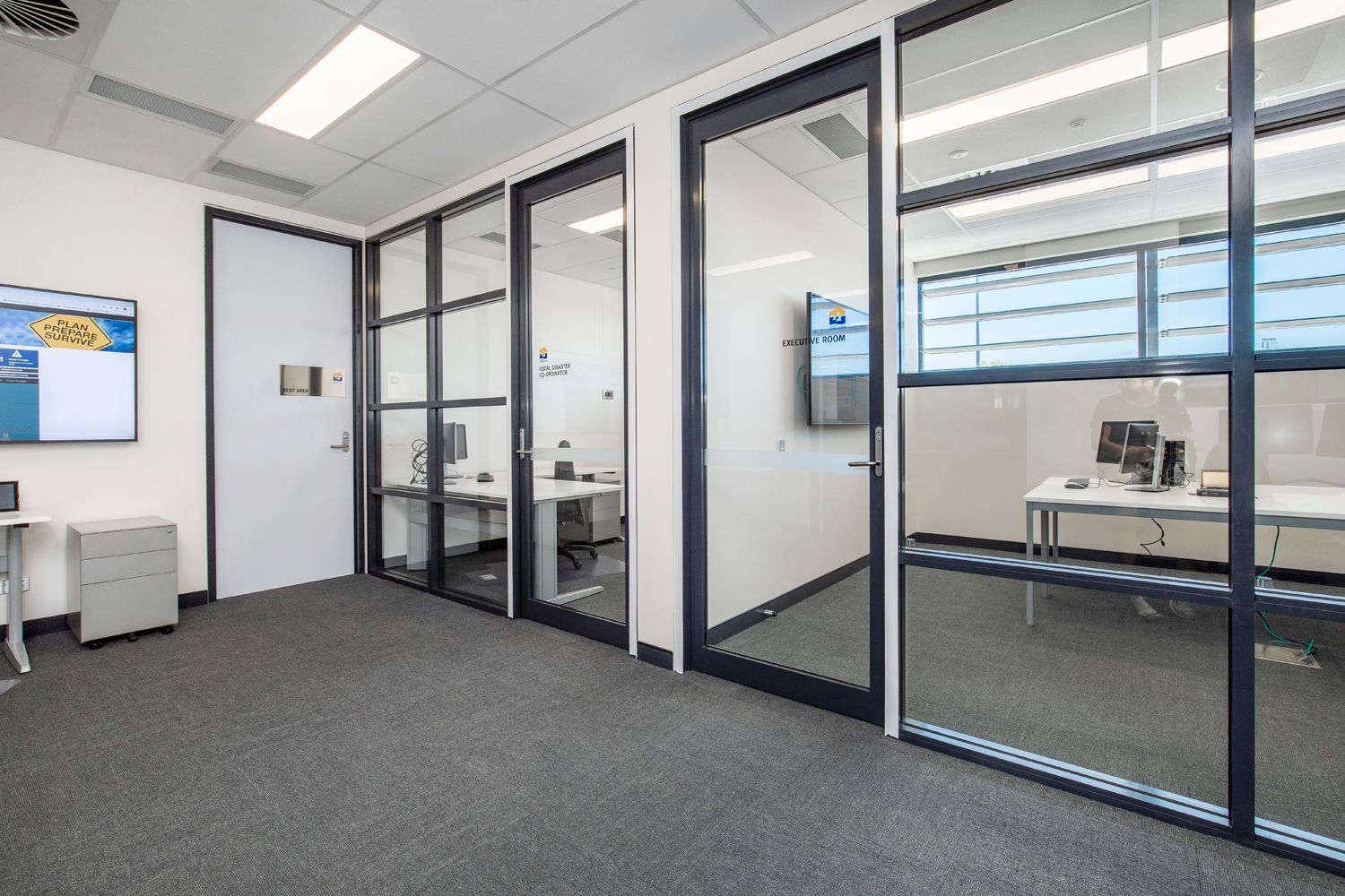 Modern Office With Glass-walled Rooms — Nick Favot Painting In Bohle, QLD