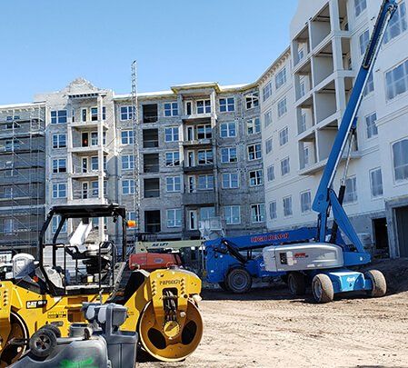 construction site with big equipment