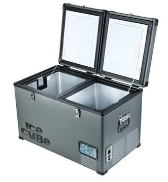 A Portable Refrigerator With the Door Open and Two Compartments — Westlakes 4x4 Centre in Singleton, NSW