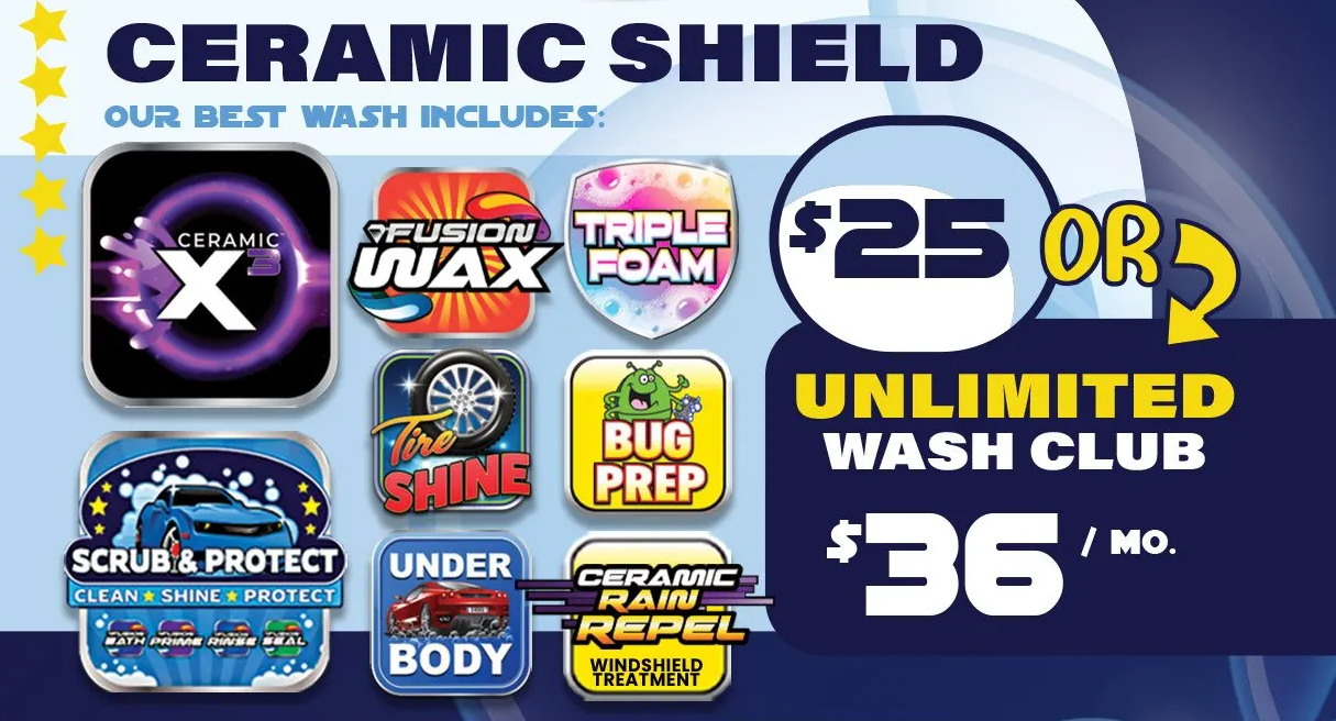 Wash Menu Scrubs Express Carwash